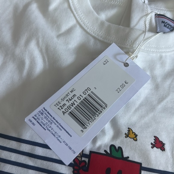 Petit Bateau X Monsieur Madame Boys T-shirt 12M NWT Eiffel Tower - Picture 6 of 6